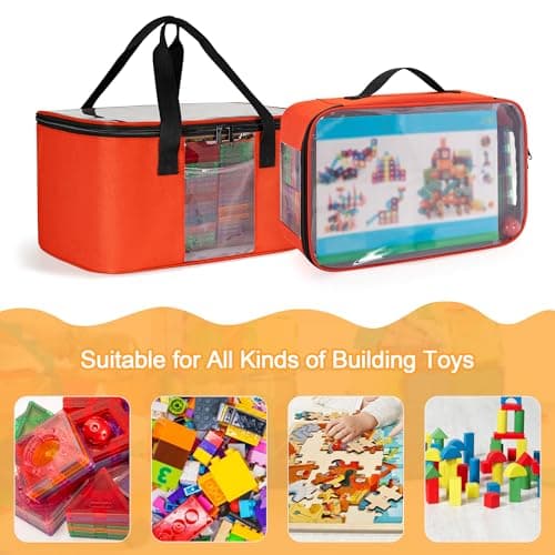 Rexmica 2pcs Toy Storage Organiser Bag for Magnetic Building Tiles Blocks — view 4