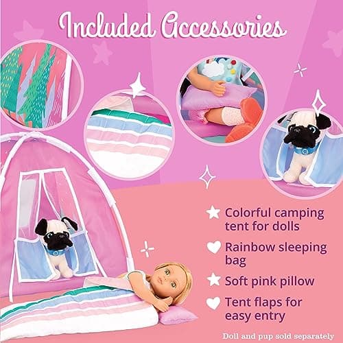 Glitter Girls 14-Inch Doll Accessories Camping Set, Tent and Bedding — view 3