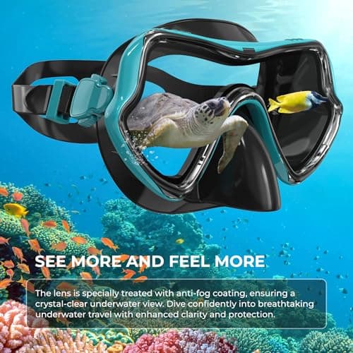 G2RISE SN02 Snorkel Set Adults - Scuba Mask Diving Goggles Dry Snorkeling Gear with Breath Easy Airflow Tech & Anti-fog Design（2PACK) — view 2