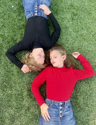 Arshiner Girls Long Sleeve Tops Turtle Neck Thermal Base Layer Black 7-8 Y — view 5