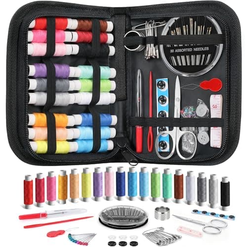 Coquimbo Sewing Kit Travel, Sewing Accessories for Adults Beginner (Black)