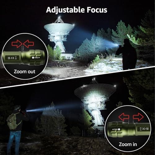 Lepro LE LED Torch Battery Powered, LE1000 Hand Camping Flashlight, 2 Packs — view 3