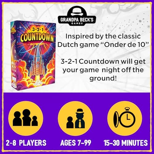 Grandpa Beck’s Games | 3-2-1 Countdown | Card Game | Ages 7+ | 2-8 Players | 15-30 Minutes Playing Time — view 2