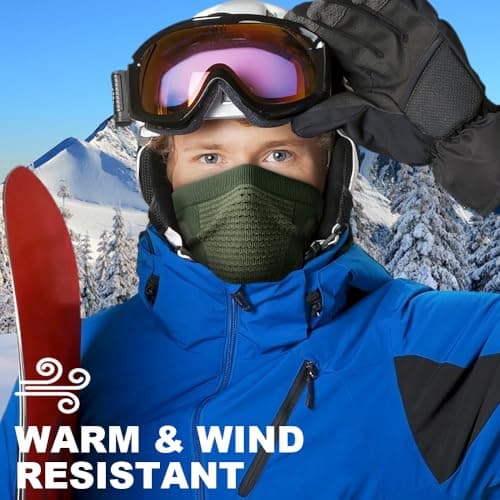 WTACTFUL Winter Neck Warmer Face Mask, Windproof Breathable Anti-Fog — view 4