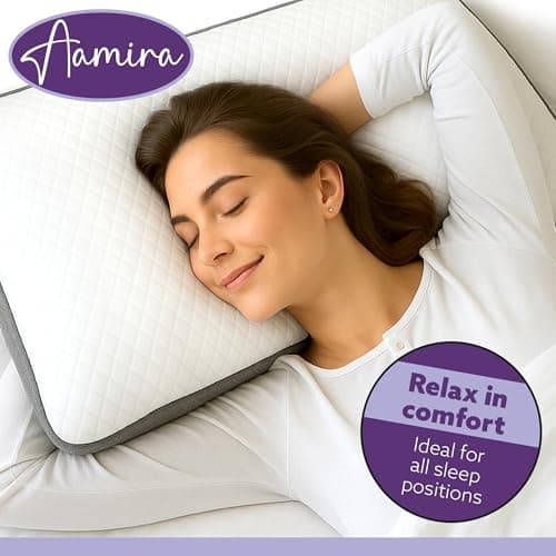 Aamira Adjustable Memory Foam Pillows 2 Pack, Bamboo Covers, Diamond — view 6