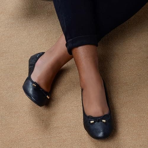 Ladies' Foldable Ballet Flats Portable Roll-Up Flats for Women Lightweight Slip-On Wedding & Party Shoes Comfortable Round Toe Design Compact Travel Footwear UK Navy — view 5