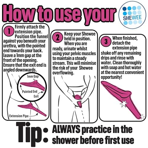 SHEWEE Flexi – The Original Female Urinal – Made in the UK – Reusable, Flexible & Portable Urination Device. Festival, Camping, Car, Hiking Essentials for Women. Stand to Pee Funnel – Pink — view 5