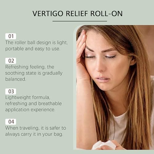 Vertigo Ease Roll On - Peppermint Oil for Vertigo Relief and Daily Care - Dizziness Relief Anti Nausea - Portable Vertigo Relief Easy to Apply — view 3