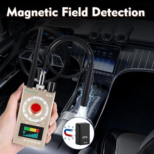 JMDHKK K18+ Hidden Camera Detector, Spy Camera Finder, Bug Detector, Magnetic Field Detector, Listening Device Detector – Privacy Protection Tool for Home, Office, Hotel, and Travel Security(Gold) — view 5