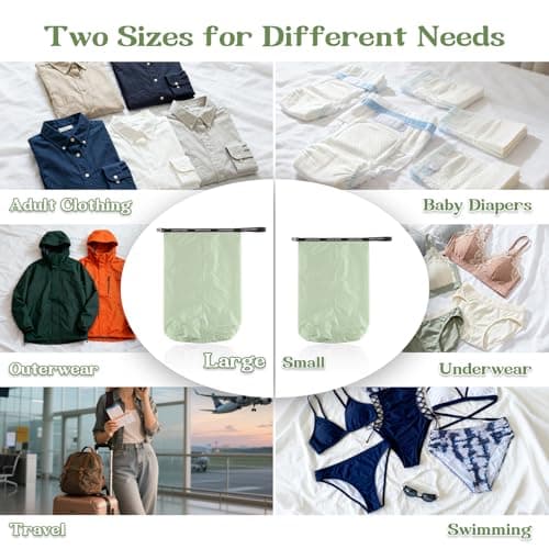 CANBOX Travel Laundry Bags, 2 Pcs Waterproof Wet Dry Separation Bags — view 6
