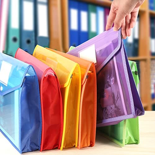 A4 Folders Plastic Wallets 6Pcs Plastic Document File Bag Envelope Folder — view 6