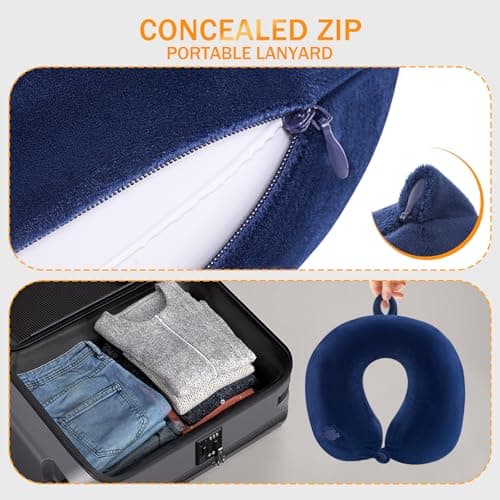 JetsCush Inflatable Neck Pillow, Compact Airplane Travel Pillow for Adults — view 6