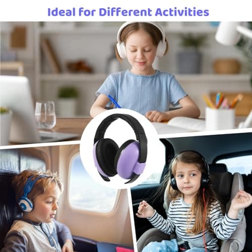 SWEWARM 12 Pcs Noise Cancelling Earmuffs for Little Ones, Hearing Protection Headphones, Adjustable Headband, Soft Sponge Cushions, Sleep Study Travel Use — view 5