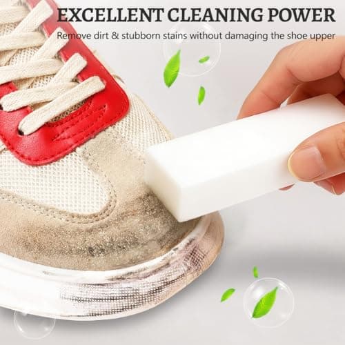 flintronic 2 Pcs Magic Suede Scuff Eraser, Shoe Boot Portable Cleaning Kit, Decontaminate with Polishing Particles for Shoes in Chamois, Nubuck & Sneakers — view 3