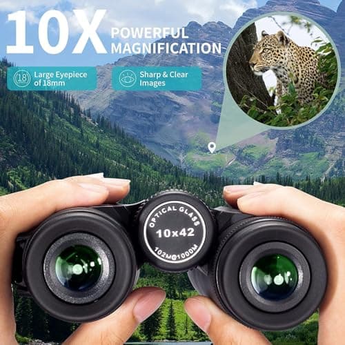 Gosky 10x42 Roof Prism HD Binoculars for Adults with Phone Adapter & Tripod — view 3