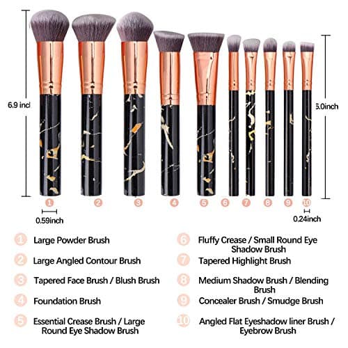 NEVSETPO 12Pcs Makeup Brushes Kids Make Up Brushes With Travel Makeup Bag — view 5