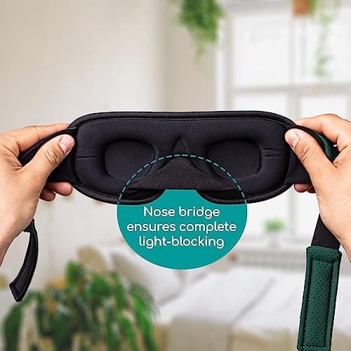 Medi Grade Cotton Eye Mask for Sleeping, 3D Memory Foam Blackout Sleep Mask — view 4