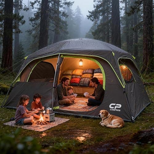CAMPROS CP 4-6 Person Tent, Waterproof Family Camping Tent with Rain Cover — view 5
