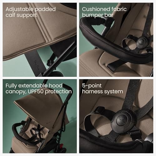 Silver Cross - Pop Pushchair - Foldable Travel Stroller - Buggy - Adjustable/Lie Flat Seat - Newborn to 4 Years - Cobble — view 3
