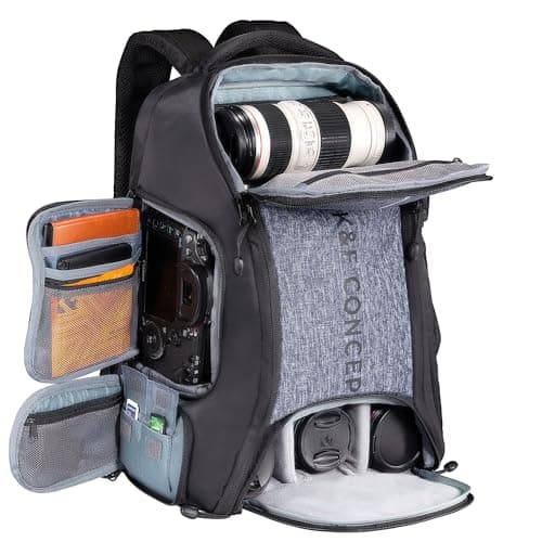 K&F CONCEPT Camera Backpack,25L Camera Bag for Photographers with Raincover