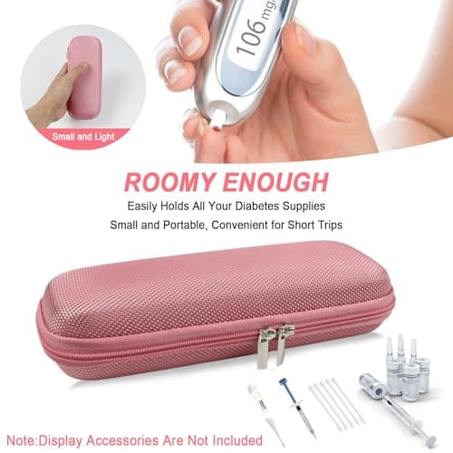 SENLINLIN Insulin Pen Case, Portable Insulin Cooler Travel Case with 2 Nylon Ice Packs and 1 Mini Thermomete, Diabetic Supplies Insulin Pen Case, Medicine Cooler for Travel Insulin Case Diabetic Bag — view 4