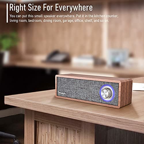 Smalody Wood Retro Bluetooth Speaker, Portable Mini Wireless Sound Box — view 4