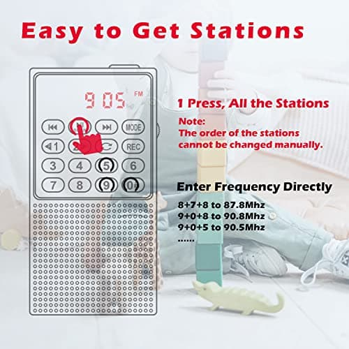 PRUNUS J-328 Small Radio Portable Rechargeable FM Radio,MP3 Radio — view 2