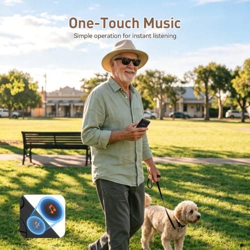 AGPTEK MP3 Player with Bluetooth 5.3 for Seniors, 2.4" Screen Big Font — view 4