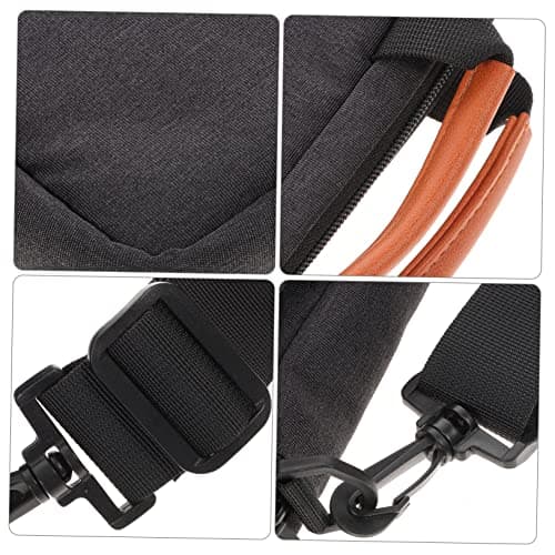 Lurrose Laptop Sleeve Tablet Case Portable Shockproof Sleeve with Adjustable Strap for 13.3" Tablet and Laptop Lightweight Polyester Bag for Travel and Commuting in Charcoal Gray — view 6
