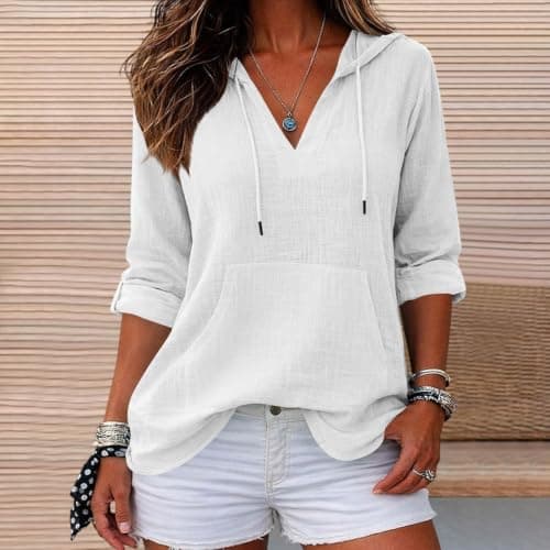 Women's Overhead Hoodie, Sweatshirt, for Road Trips and Walking, Sweat Top — view 3