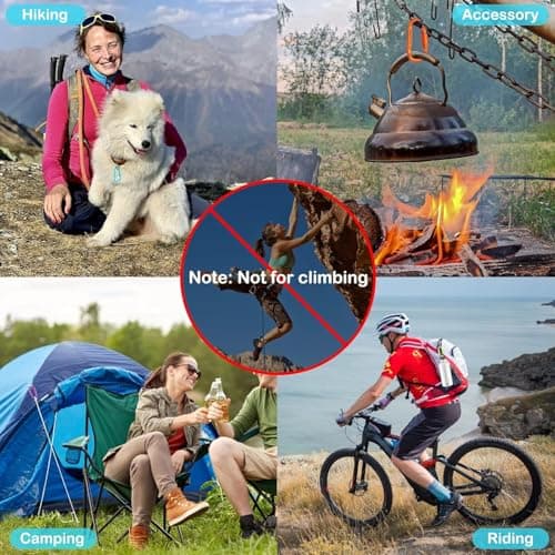 Locking CarHigh Quality Side Flat 8cm With Lock D-Type Mountain Buckle Outdoor Camping Tent Quick Hanging Nut Ring Color Hanging Aviation Aluminum Alloy Lock Buckle Safety — view 6