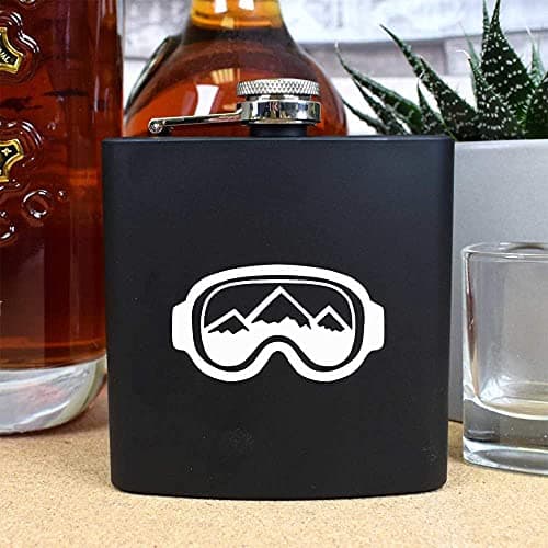 Azeeda 'Ski Goggles' Pocket Hip Flask - 6oz (HP00007742) — view 2