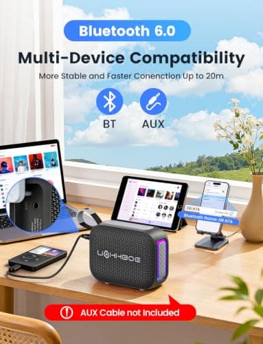 Portable Bluetooth Speaker 20W, IPX7 Waterproof with Deep Bass & TWS — view 2