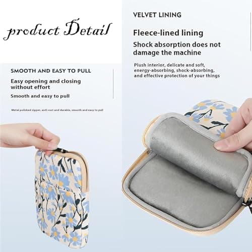 6-7 Inch Waterproof K-le-Sleeve Protective Pouch Black Orchid Pattern — view 3