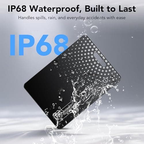 2 Pack Bluetooth Tracker Smart Finder (iOS Only) for Apple Find My, Wallet Tracker iPhone Card, 1.6mm Ultra-Slim, IP68 Waterproof, Tracking card for Wallet, Passports, Luggage — view 5