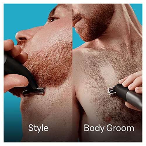 Braun OneBlade Hybrid Electric Beard Trimmer & Electric Shaver for Men, Body Groomer for Manscaping with Travel Pouch, Gifts for Men, Model XT5200, Black — view 3