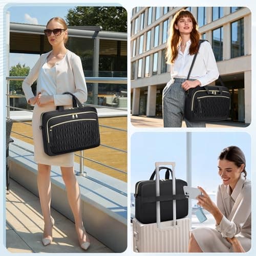 RAINSMORE 17.3 Inch Laptop Bag for Women Work Bag Large Briefcase — view 2