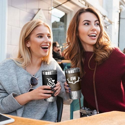 Mocessory Personalised 20oz Leatherette Tumbler Custom Printed Travel Mug — view 4