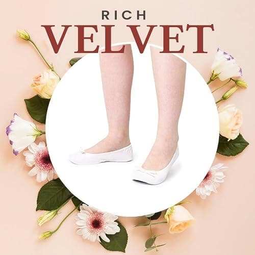 Silky Toes Women’s Velvet Foldable Ballet Flats Slip On Travel Purse Shoes with Carrying Pouch, Velvet Purple, Small — view 4