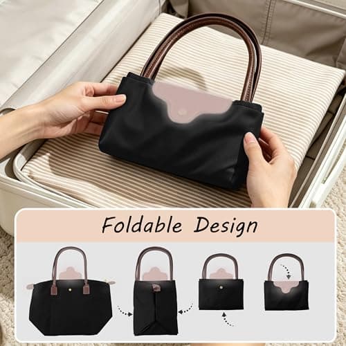 ZhengYue Nylon Tote Bags for Women with Zip Large Foldable Womens Handbags — view 6