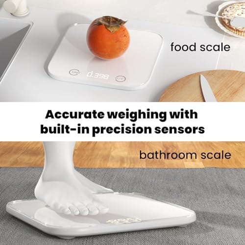 UNIWEIGH Kitchen and Bathroom Scale Bundle-Digital Food Scale 11lb — view 6