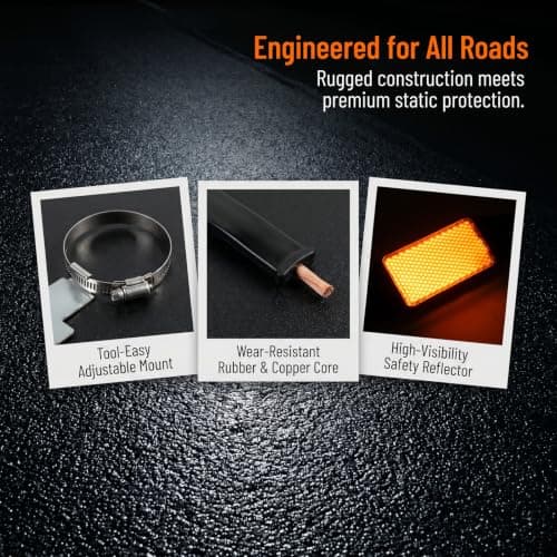 Car Anti-Static Flex Strip Earth Belt, Adjustable Ground Wire Strap Electrostatic Canceller for Vehicle Truck SUV, Prevents Shock and Motion Sickness, Safe Driving Accessory — view 4