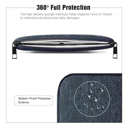 TiMOVO 8-9 Inch Tablet Sleeve with Pockets, Space Gray — view 4