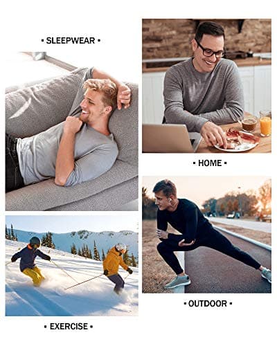 Roadbox Men's Thermal Underwear Sets - Fleece Lined Long Johns Base Layer Tops & Bottoms Quick Dry for Winer Skiing Cycling — view 6