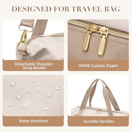VNINE Travel Bag for Women, Weekend Bag, Overnight Bag Carry on Bag Holdalls Travel Bags for Women Gym Waterproof Weekender with Wet Pocket and Shoes Compartment Hospital Bag — view 4