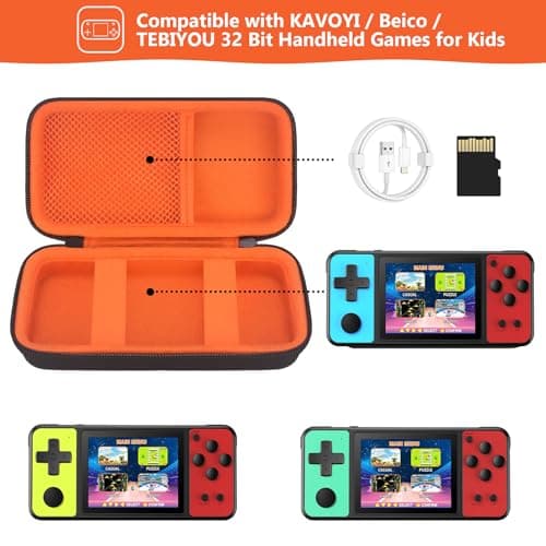 Supmay Mobile Hotspot Router Case for RoamWiFi 4G LTE, Protective EVA Hard Shell Case, Double Zipper Design, Mesh Bag for USB Cable & Accessories, Black+Orange — view 2