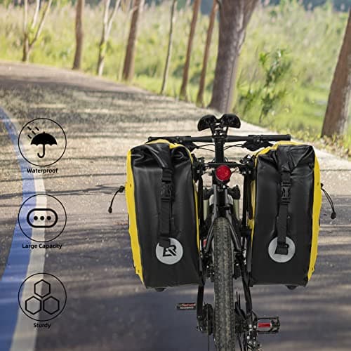 ROCKBROS Bike Pannier Bag 100% Waterproof, 25L-32L Rear Rack Bike Bag — view 3