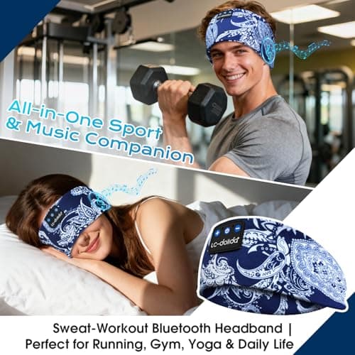 LC-dolida Sleep Headphones Headband with HiFi Speakers for Travel & Yoga — view 2