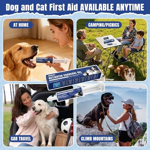 Activated Charcoal Paste for Dogs & Cats 60 cc, Pets First Aid Formula, Pets Charcoal Emergency for Poisoning, Indigestion & Diarrhea, Ready Absorb Toxins, Camping Survival Remedy — view 6