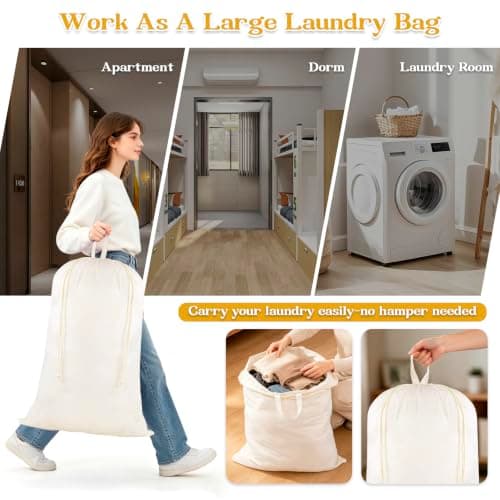 WiseBoy Extra Large Heavy Duty Laundry Bag for Dorm & Family — view 3